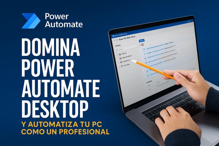 Imagen promocional del curso Power Automate Desktop, aprende a automatizar tareas repetitivas en tu PC sin programar